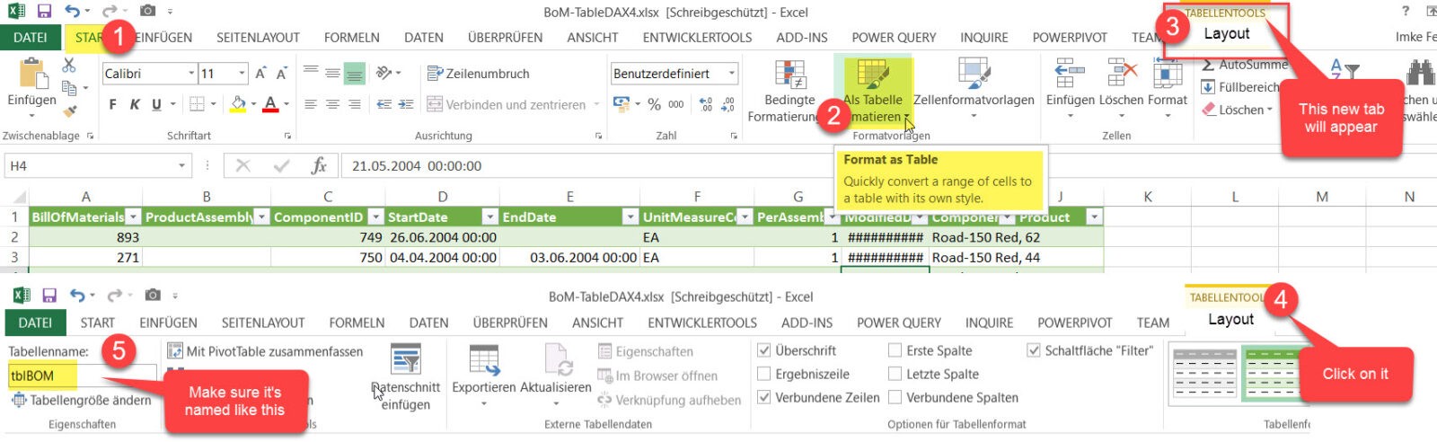 Convert range to table