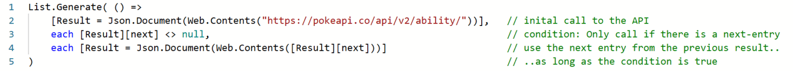 paging pagination Power Query